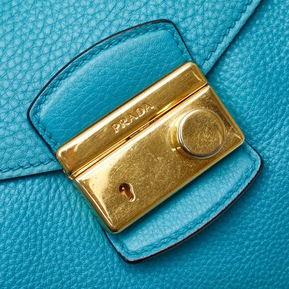 PRADA Blue Leather Shoulder Bag - Picture 4 of 10